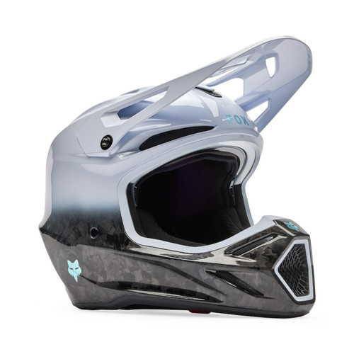 קסדת פוקס קרבון לבן - FOX V3 RS GHOST V26