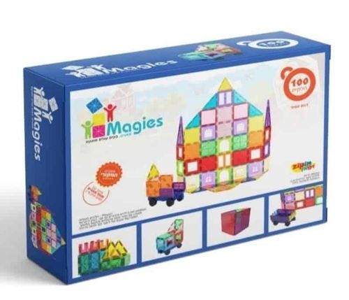 משחק הרכבה מגנטי בתלת מימד 100 חלקים - ספיר