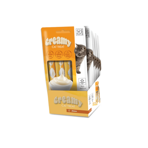אמ פטס M-Pets חטיף שלוקים לחתול עוף 4 יחידות