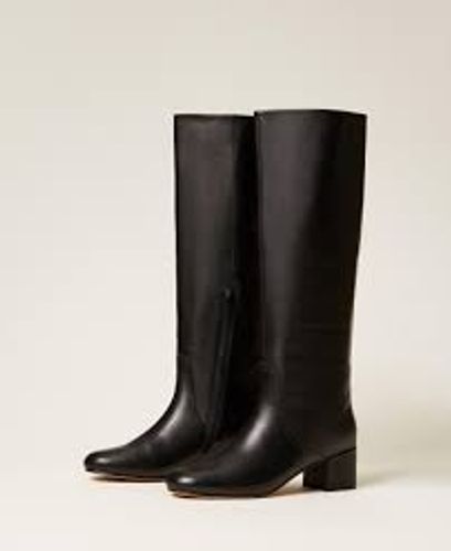 Leather high boots