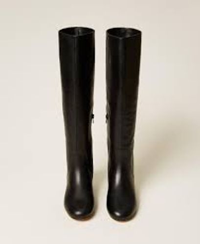 Leather high boots