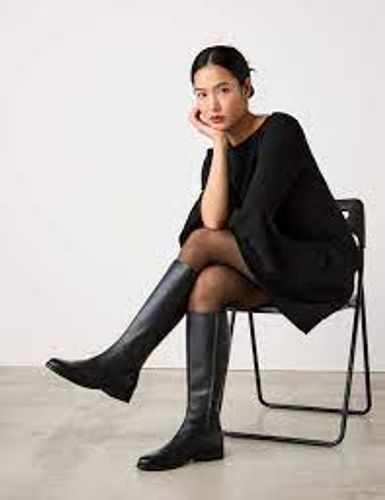 Leather high boots