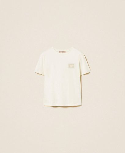 Regular T-shirt with embroidery and logo