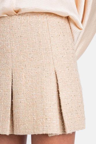 Bouclé miniskirt with sequins
