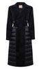 Twinset Double-breasted Quilted-panel Coat