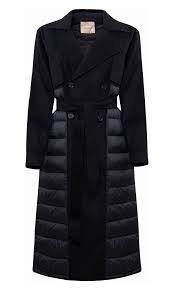 Twinset Double-breasted Quilted-panel Coat