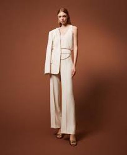 Crêpe cady waistcoat with strap