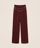 Crêpe cady trousers with belt