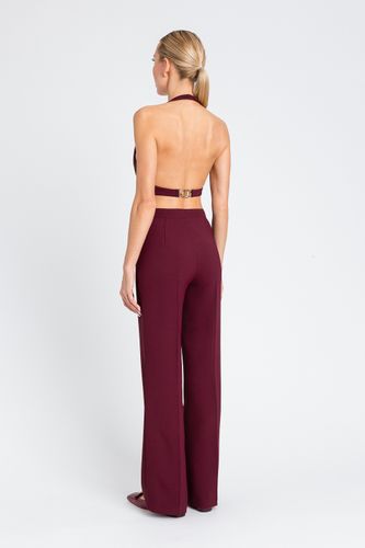 Crêpe cady trousers with belt