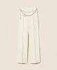 Crêpe cady trousers with belt