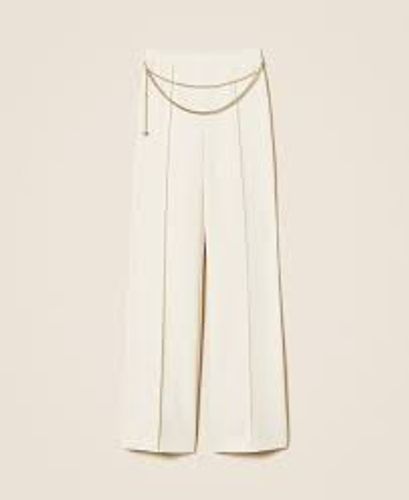 Crêpe cady trousers with belt