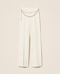 Crêpe cady trousers with belt