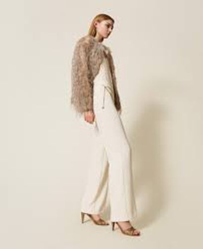Crêpe cady trousers with belt