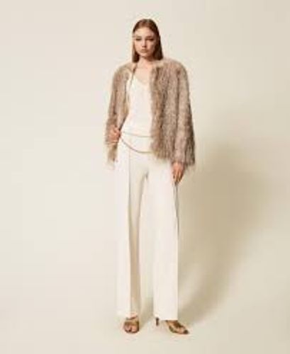 Crêpe cady trousers with belt