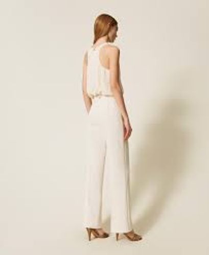 Crêpe cady trousers with belt