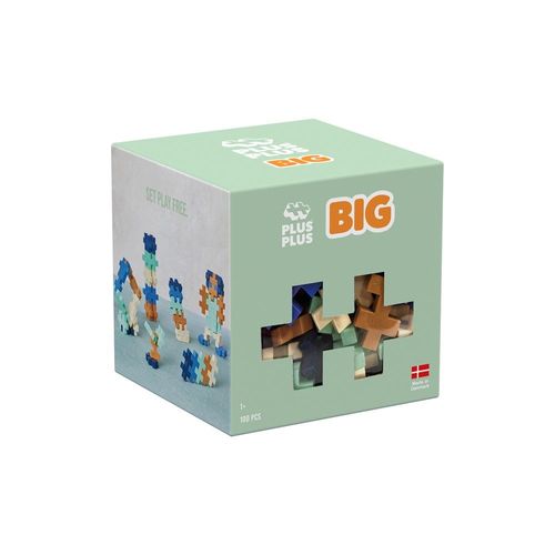 משחק הרכבה BIG Basic Mix עם 100 חלקים גדולים וצבעוניים לבנייה חופשית לגילאי שנה ומעלה - צבעי סתיו