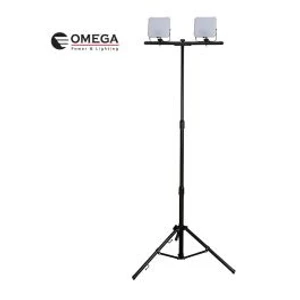 הצפה 2X50W Razor חצובה+כבל 1.8 מ 6500K שחור OMEGA