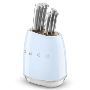 סט 6 סכינים שונים ומעמד מעוצב Smeg