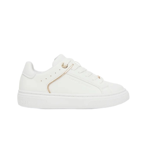 נעל TOMMY HILFIGER מידות 30-40 לילדים בגוון לבן-זהב