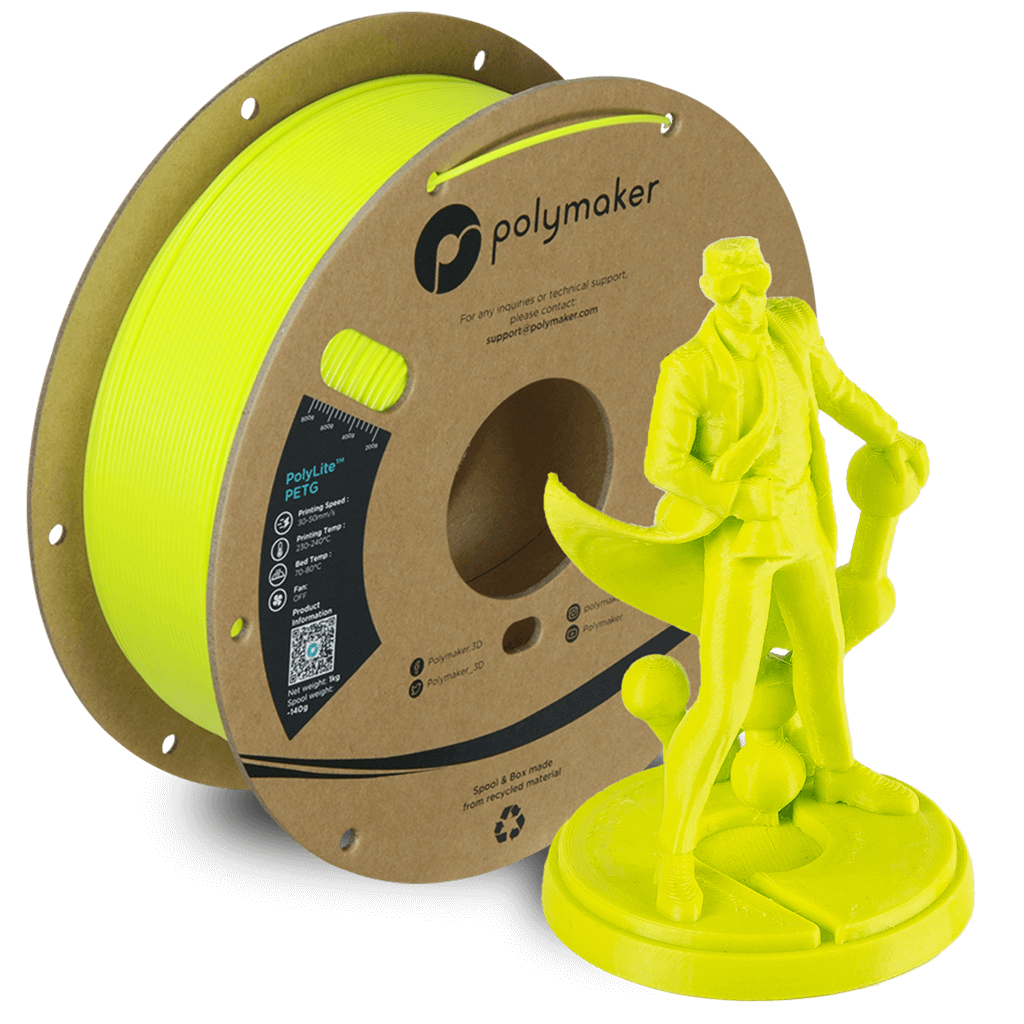 פילמנט ירוק ליים 1 ק"ג 1.75 מ"מ -  PolyLite PETG Lime Green 