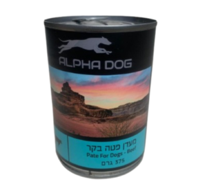אלפא דוג שימורים בקר פטה 375 גר