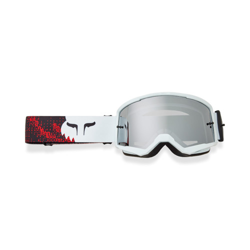 משקפי אבק פוקס עדשת מראה לבן / אדום - FOX MAIN KAIROS SPARK V26