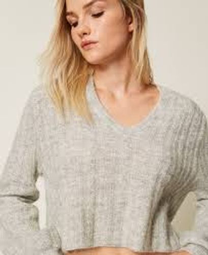 Lurex and mohair blend jumper