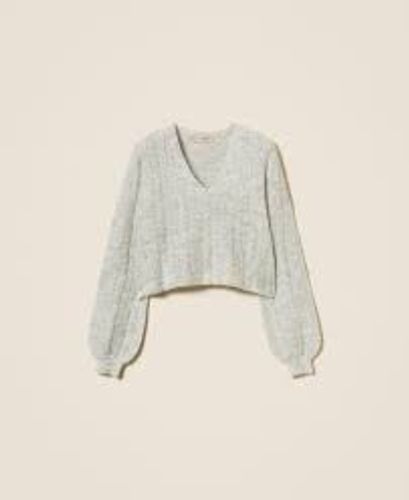 Lurex and mohair blend jumper