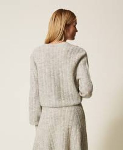 Lurex and mohair blend jumper