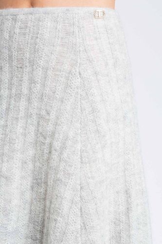 Mohair and lurex midi skirt