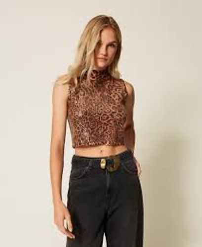 Knit top with sequins