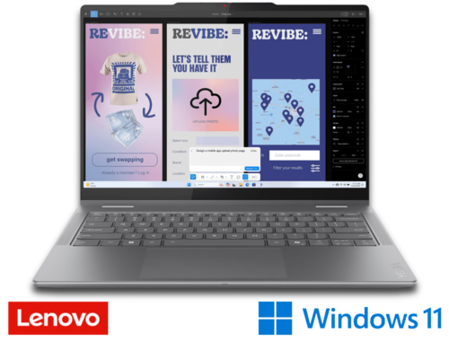 מחשב נייד 83JQ004MIV Lenovo Yoga 7i 2-in-1 ״14 מ. Ultra 7 256V כונן 1TB SSD זכרון 16GB ומ.גרפי Intel® Arc™ Graphics 