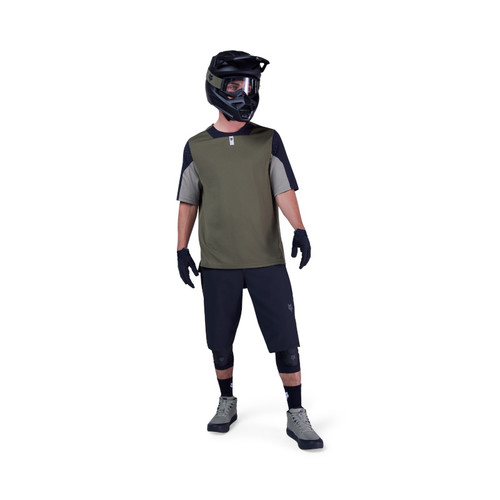 חולצת רכיבה קצרה פוקס ירוק זית - FOX RACING DEFEND SS JERSEY V26