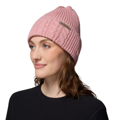 כובע גרב לנשים Agate Pass™ Cable Knit Beanie וורוד - Columbia