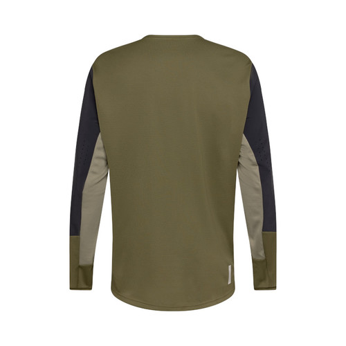 חולצת רכיבה ארוכה פוקס ירוק זית - FOX RACING DEFEND LS JERSEY V26 
