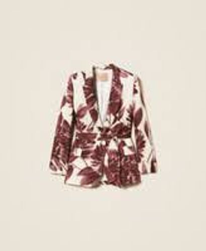 Blazer with floral print