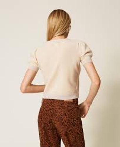 Cashmere blend jumper with lurex