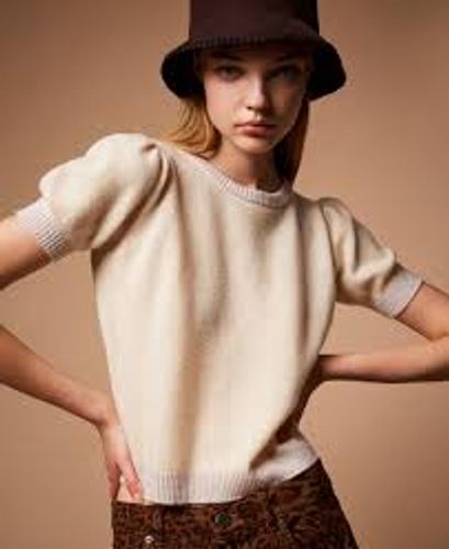 Cashmere blend jumper with lurex