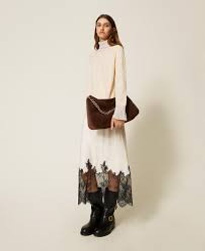Cashmere blend turtleneck jumper with lurex