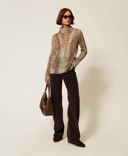 Liliane' medium leather bag - BROWN SUGAR