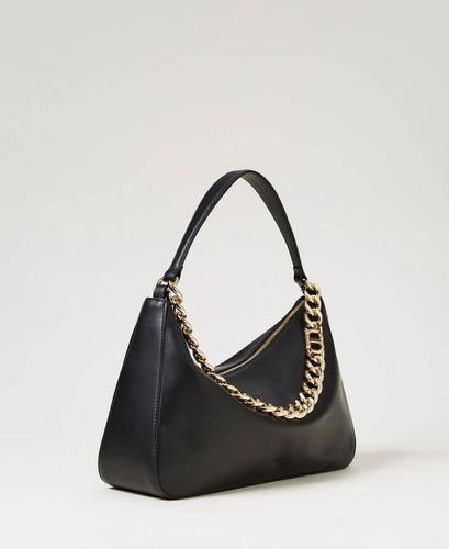 'Liliane' medium leather bag - BLACK GOLD