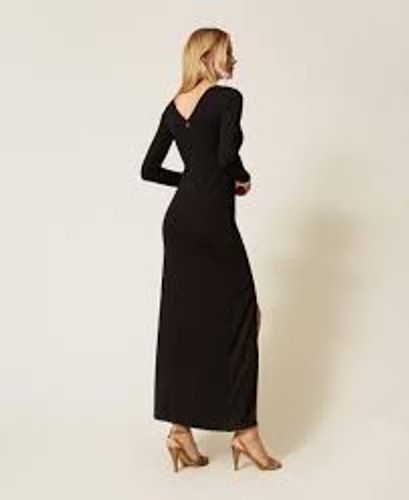 Long dress with gathering