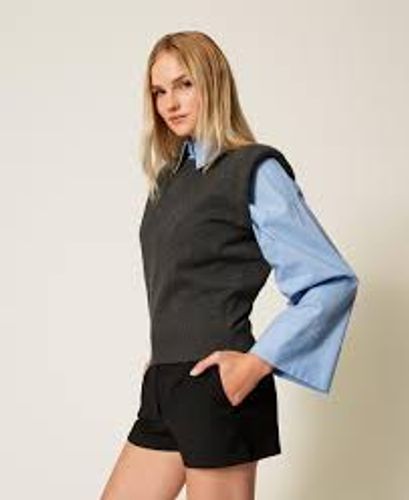 Knit top with wing sleeves