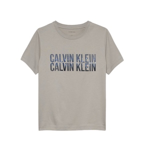 חולצה CALVIN KLEIN מידות 4-16 לילדים בגוון אפור עם הדפס