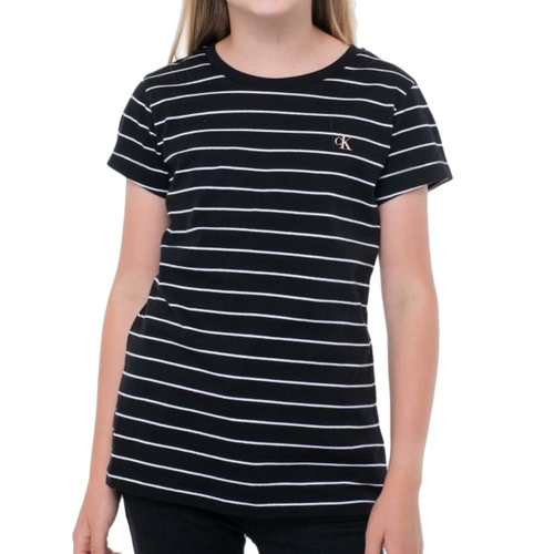 חולצה CALVIN KLEIN מידות 4-16 לילדים בדוגמת פסים נייבי