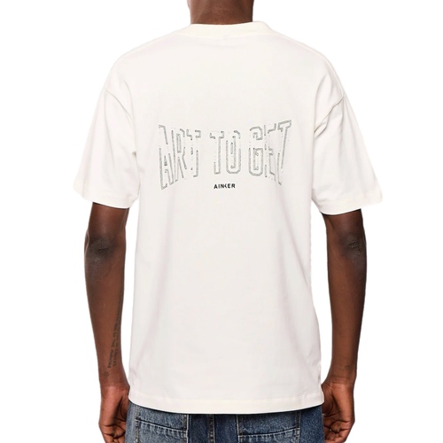 חולצה AINKER מידות S-XXL לגברים בגוון שמנת