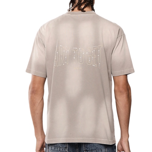 חולצה AINKER מידות S-XXL לגברים בגוון בז' ווש
