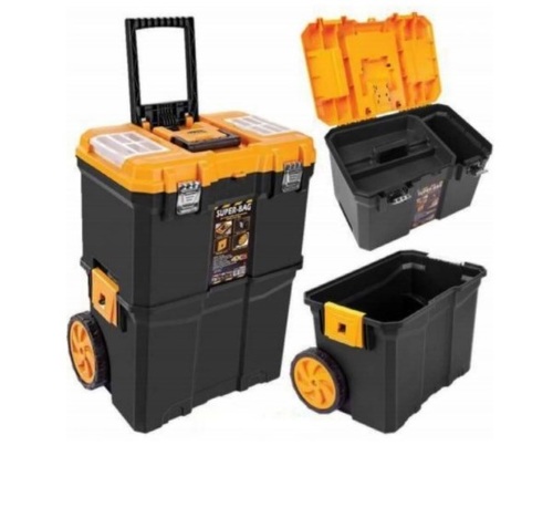 ארגז כלים טרולי פלסטיק ענק SUPER-BAG מבית HUNTER