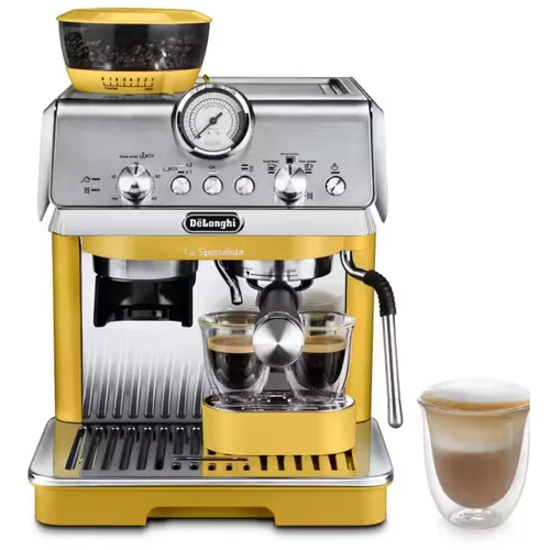 מכונת קפה אספרסו Delonghi Specialista Arte EC9155  - צבע צהוב/כסוף