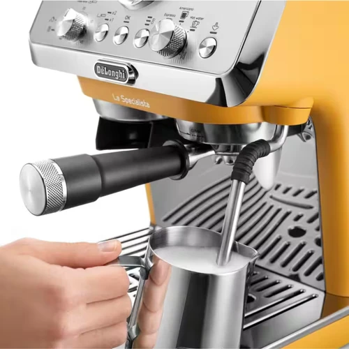 מכונת קפה אספרסו Delonghi Specialista Arte EC9155  - צבע צהוב/כסוף